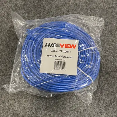 Lot of 5 AvesView CAT6 UTP Ethernet Patch Cable 100ft Blue - Thumbnail 2
