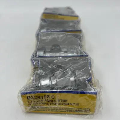 (Lot of 5) BrassCraft G2CR19X C 1/4 Turn Angle Stop Valve 1/2 Nom Comp x 3/8 OD - Thumbnail 3