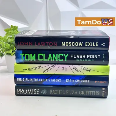 Lot of 5 Hardcover Fiction Books – Clancy, Lawton, Smirnoff, Griffiths, Sheehy - Thumbnail 1