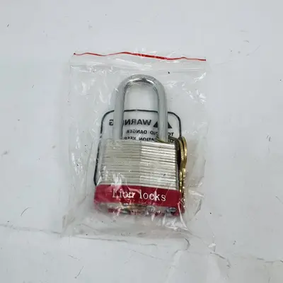Lot of 5 Lion Locks 40mm Padlock - Hardened Shackle, 2 Keys Included - Thumbnail 3