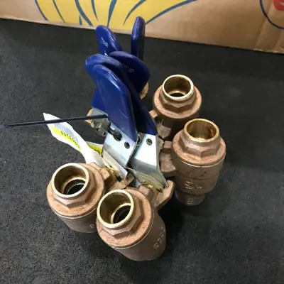 LOT OF 5 NIBCOS S-585-70-66 Two-piece Bronze Ball Valve 3/4" Solder - Thumbnail 10