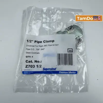 Lot of 5 Thomas & Betts Z703 1/2" Superstrut Pipe Clamp - Thumbnail 3