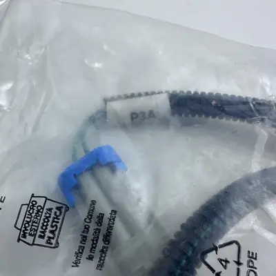 Lot of 5 Wiring Harness Cable - P3A - Black Protective Tube - Blue Connector - Thumbnail 2