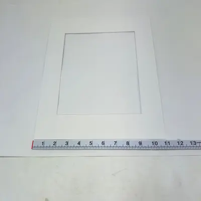 Lot of 53 White Square Frame Mat Boards 11x14 Cut for 8x10 Photo Bevel Cut - Thumbnail 2