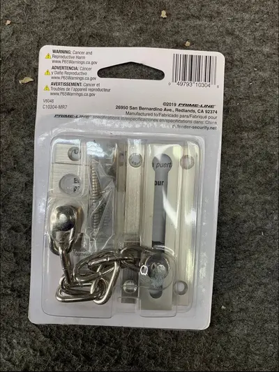 Lot of 6 DEFENDER SECURITY U 10304 Chain Door Guards, Brass Finish - Thumbnail 4