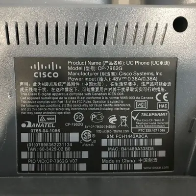 Lot Of 7 Cisco CP-7962G VoIP IP Business Phone - Thumbnail 5