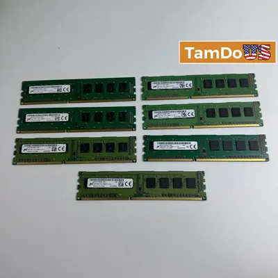 (Lot of 7) Micron 4GB DDR3L 1600MHz PC3L-12800U UDIMM Desktop RAM MT8KTF51264AZ - Thumbnail 1