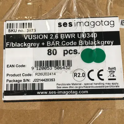 Lot of 80 SES-Imagotag Vusion 2.6 BWR UU340 Electronic Shelf Price Labels - Thumbnail 3