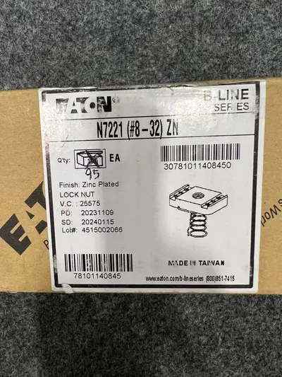 Lot Of 95 Eaton N7221 ZN Channel Nut - Thumbnail 5