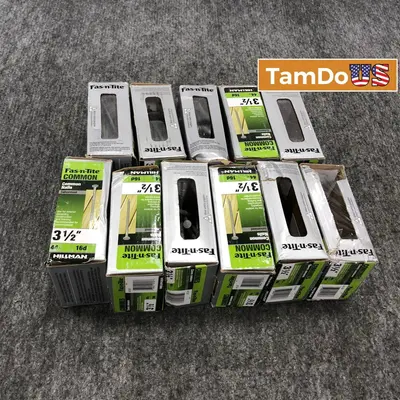 Lot Of Hillman Galvanized Common Nails 3 1/2" 16D - New Open Box - Real photo at TamDo.us