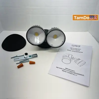 LUTEC P6221B 2000 Lumen 18W LED Dual-Head Outdoor Floodlight - Thumbnail 8