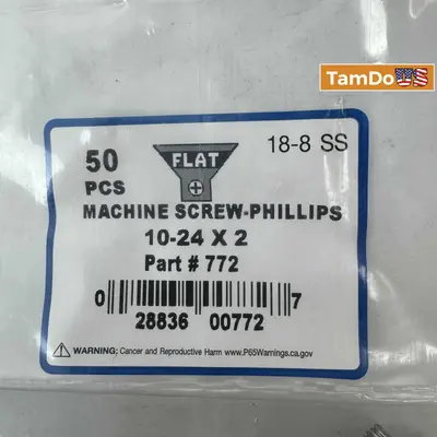 Machine Screw-Philips 10-24 x 2 Part #772 (50pcs) - Thumbnail 2