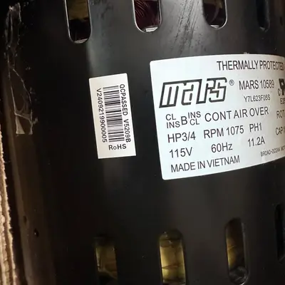 MARS 10589 Direct Drive Blower Motor 3/4 HP 115V 3 Speed 1075 RPM HVAC Furnace - Thumbnail 5