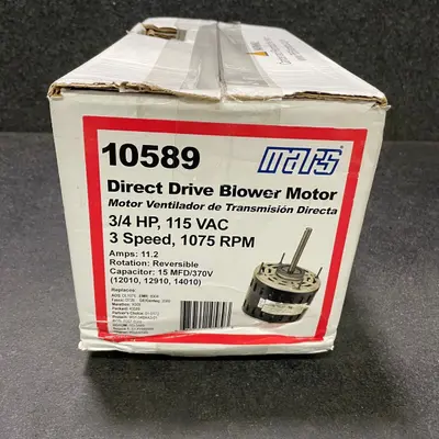 MARS 10589 Direct Drive Blower Motor 3/4 HP 115V 3 Speed 1075 RPM HVAC Furnace - Thumbnail 8