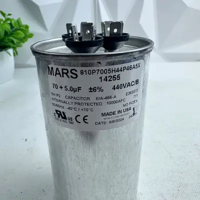 Mars 14255 Dual Run Capacitor 70+5 µF 440VAC - Thumbnail 4