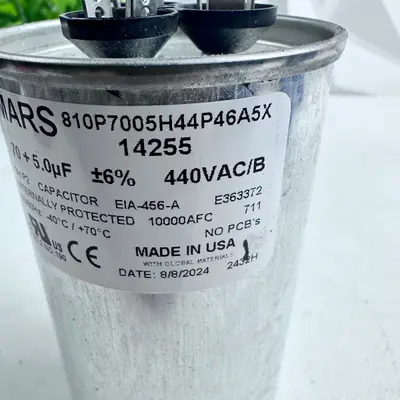 Mars 14255 Dual Run Capacitor 70+5 µF 440VAC - Thumbnail 5