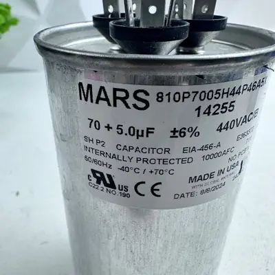 Mars 14255 Dual Run Capacitor 70+5 µF 440VAC - Thumbnail 6
