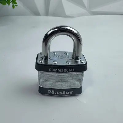 Master Lock No 25 Commercial Laminated Steel Padlock Heavy Duty (No Key Lock) - Thumbnail 5