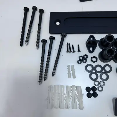 Matte Black Sliding Barn Door Handle Offset Handle Door Pull - Thumbnail 2