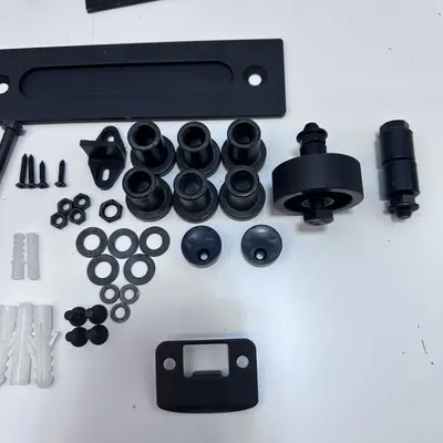 Matte Black Sliding Barn Door Handle Offset Handle Door Pull - Thumbnail 1