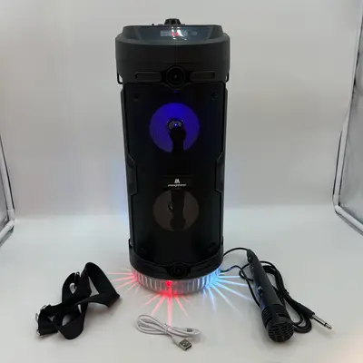 MAX POWER MPD474 PULSE 4 Woofers portable speaker + mic, remote - Thumbnail 10