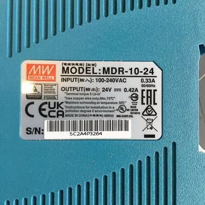 Mean Well MDR-10-24 DIN Rail Power Supply, 24V 0.42A - Thumbnail 6