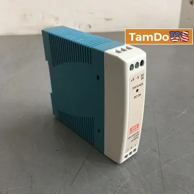 Mean Well MDR-10-24 DIN Rail Power Supply, 24V 0.42A - New - Real photo at TamDo.us