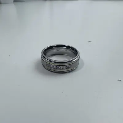 Men's Stainless Steel Ring with Accents & Stones - Size US 12 - Thumbnail 3