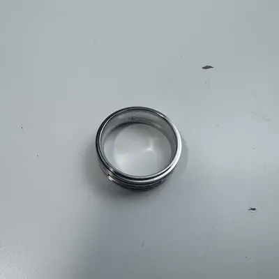 Men's Stainless Steel Ring with Accents & Stones - Size US 12 - Thumbnail 4