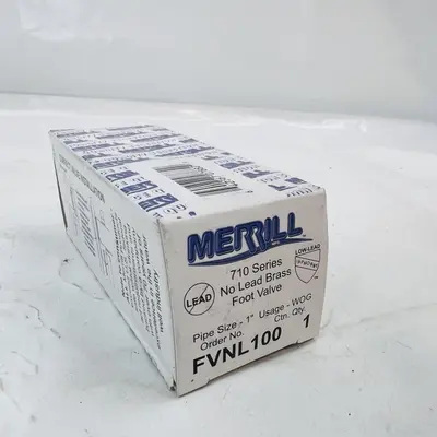 Merrill FVNL100 1” Brass Foot Valve | No-Lead | 710 Series | 1” FNPT - Thumbnail 4