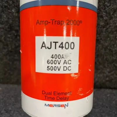 Mersen AJT400 Amp-Trap 2000 Class J Fuse 400 Amp 600V AC 500V DC Dual Element - Thumbnail 3