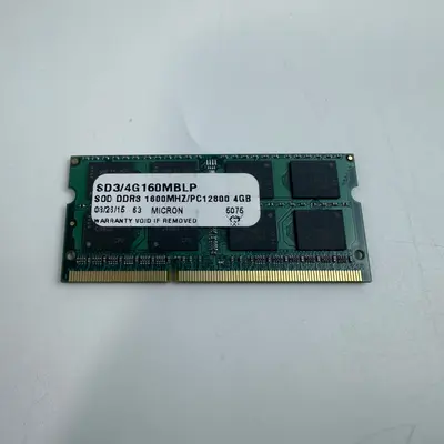 Micron 4GB DDR3 Laptop RAM PC3-12800 1600MHz SO-DIMM Memory - Thumbnail 3
