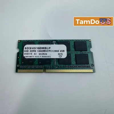 Micron 4GB DDR3 Laptop RAM PC3-12800 1600MHz SO-DIMM Memory - Good - Real photo at TamDo.us