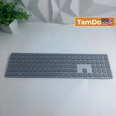 Microsoft Surface Keyboard Model 1742 Wireless Bluetooth Desktop Keyboard Gray - Thumbnail 1