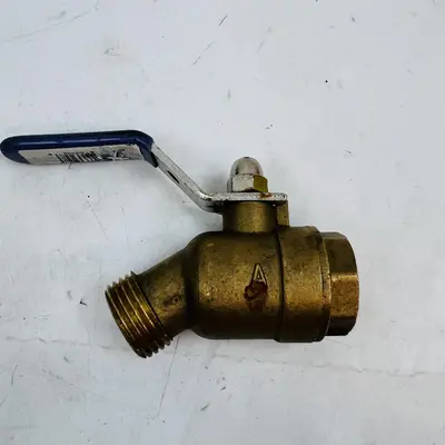 Milano M76QT Brass Ball Valve, 3/4" Plumbing Valve, Threaded, Blue Handle - Thumbnail 4