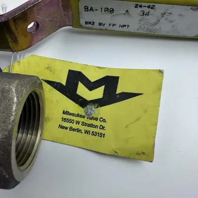 Milwaukee 3/4" Bronze Ball Valve Full Port NPT - Thumbnail 5