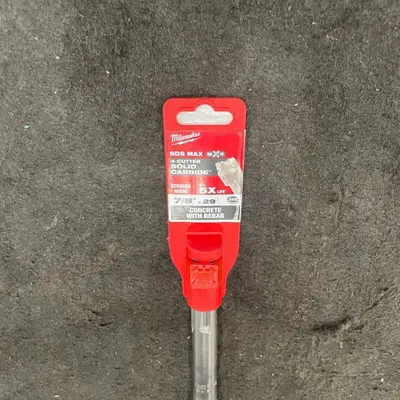 Milwaukee 7/8" x 29ft 4-Cutter Solid Carbide Concrete Drill Bit - Thumbnail 7