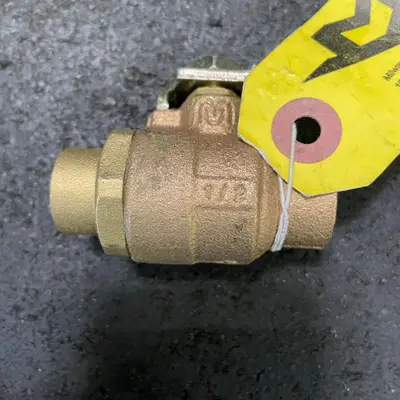 Milwaukee Valve BA-150 A 12 Bronze Ball Valve 1/2" Full Port Sweat SWT 600 WOG - Thumbnail 5