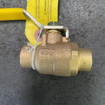 Milwaukee Valve BA-150 A 12 Bronze Ball Valve 1/2" Full Port Sweat SWT 600 WOG - Thumbnail 6