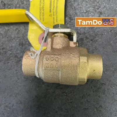 Milwaukee Valve BA-150 A 12 Bronze Ball Valve 1/2" Full Port Sweat SWT 600 WOG - Thumbnail 1