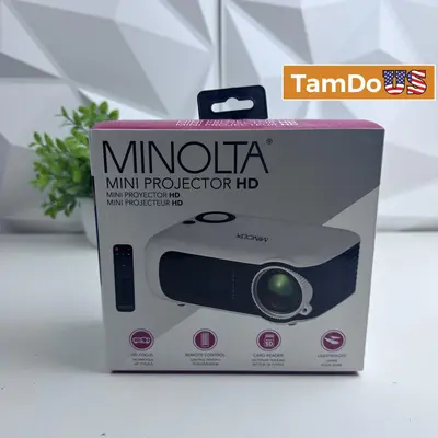 Minolta Mini Projector HD, Portable Home Theater, Remote, SD Card Reader - Thumbnail 1