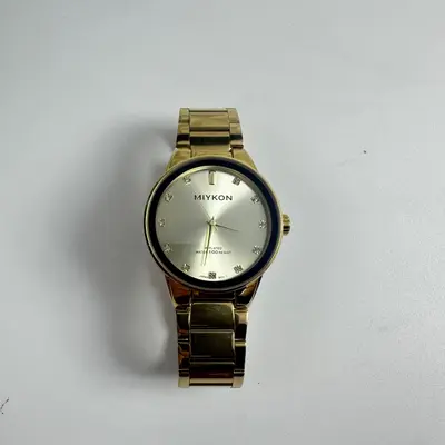 Miykon Mens Watch Gold Tone Crystal Hour Markers IP Plated Y2G70-2130 Japan Movt - Thumbnail 5