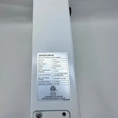 Mizudo EQUIK Classic Electric Tankless Water Heater 240V White ET014 ET014A0W - Thumbnail 7