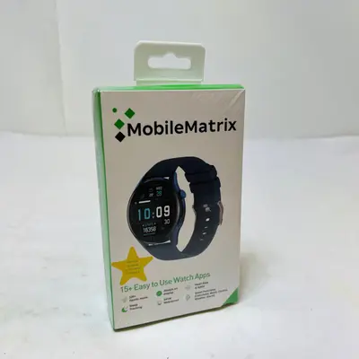 MobileMatrix Smart Watch SW107 (1.43" AMOLED, Bluetooth Call) Blue Sport Band - Thumbnail 4