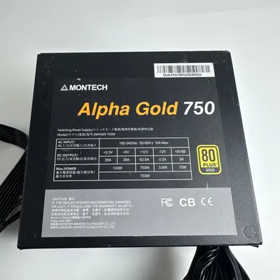 Montech Alpha Gold 750W 80 Plus Gold Power Supply XWYA09-750W ATX Power Supply - Thumbnail 2