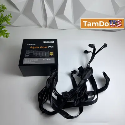 Montech Alpha Gold 750W 80 Plus Gold Power Supply XWYA09-750W ATX PSU - Good - Real photo at TamDo.us