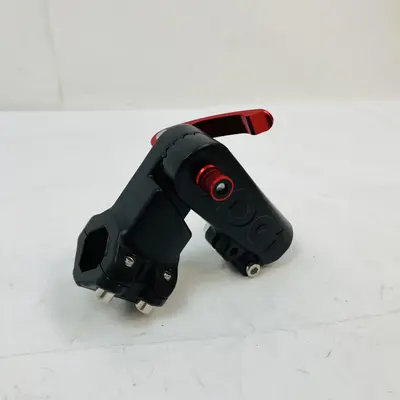 Motorcycle Hydraulic Clutch Master Cylinder Lever Assembly, CNC Black/Red - Thumbnail 2