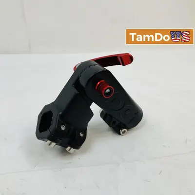 Motorcycle Hydraulic Clutch Master Cylinder Lever Assembly, CNC Black/Red - Excellent - Real photo at TamDo.us