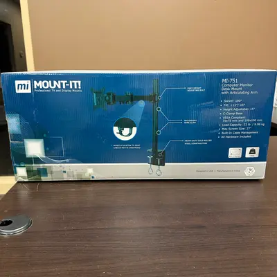 MOUNT-IT Computer Monitor Desk Mount with Articulating Arm MI-751 - Thumbnail 1