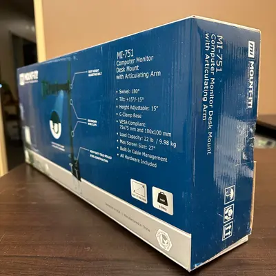 MOUNT-IT Computer Monitor Desk Mount with Articulating Arm MI-751 - Thumbnail 2